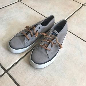Women's grey sperry shoes