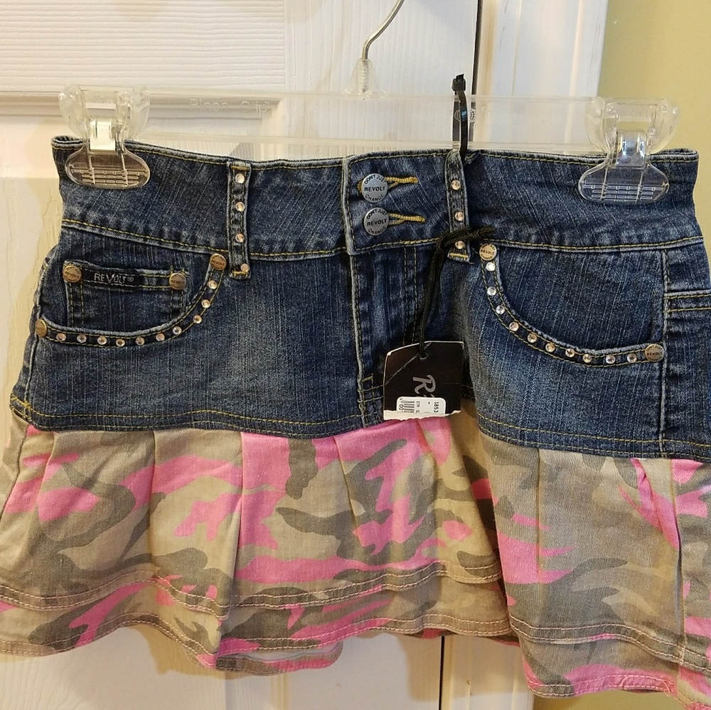 denim mini skirt