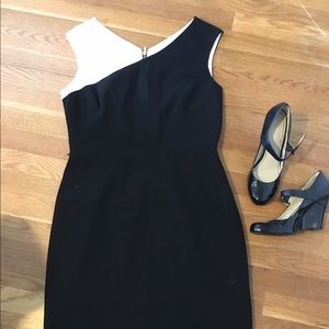 Calvin Klein black and white cocktail dress