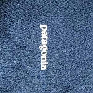 Patagonia P-6 Logo Cotton T- Shirt NAVY BLUE