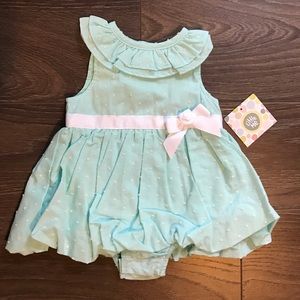 Little Me turquoise dress NWT 6mo