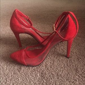 Red See Thru BCBGeneration Pumps