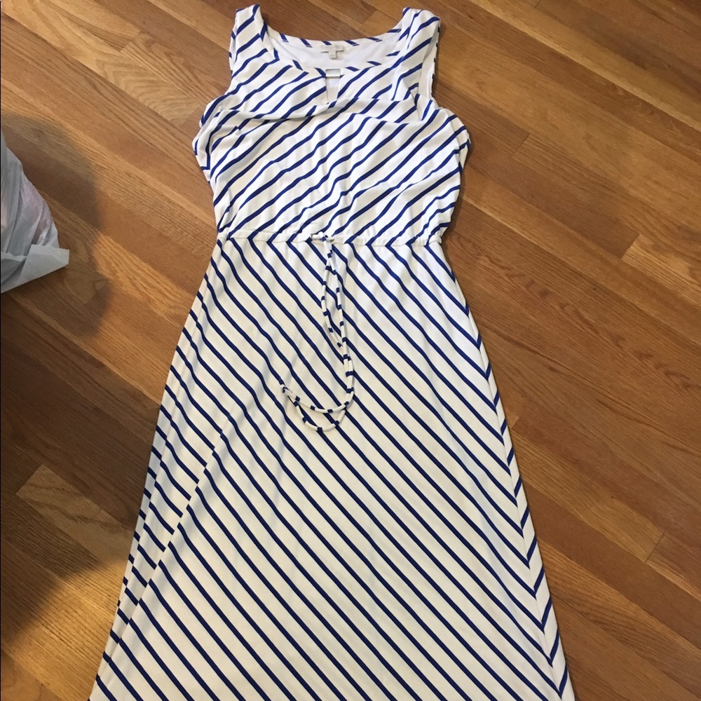 Talbots striped maxi dress