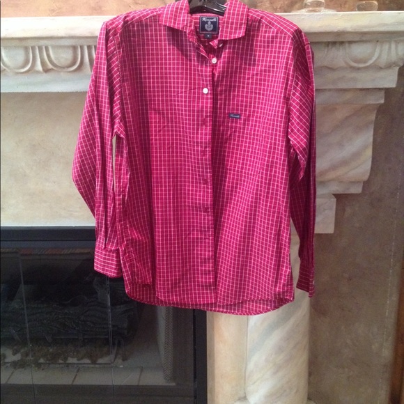 FACONNABLE TAILORED CHECKED BUTTONDOWN SHIRT SZ M - Picture 1 of 4