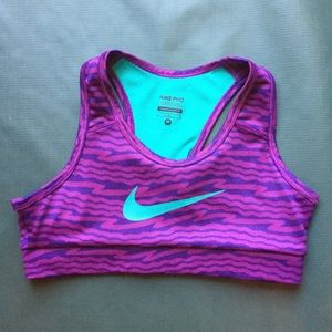 Nike DRIFIT YM Sports Bra top Purple/teal
