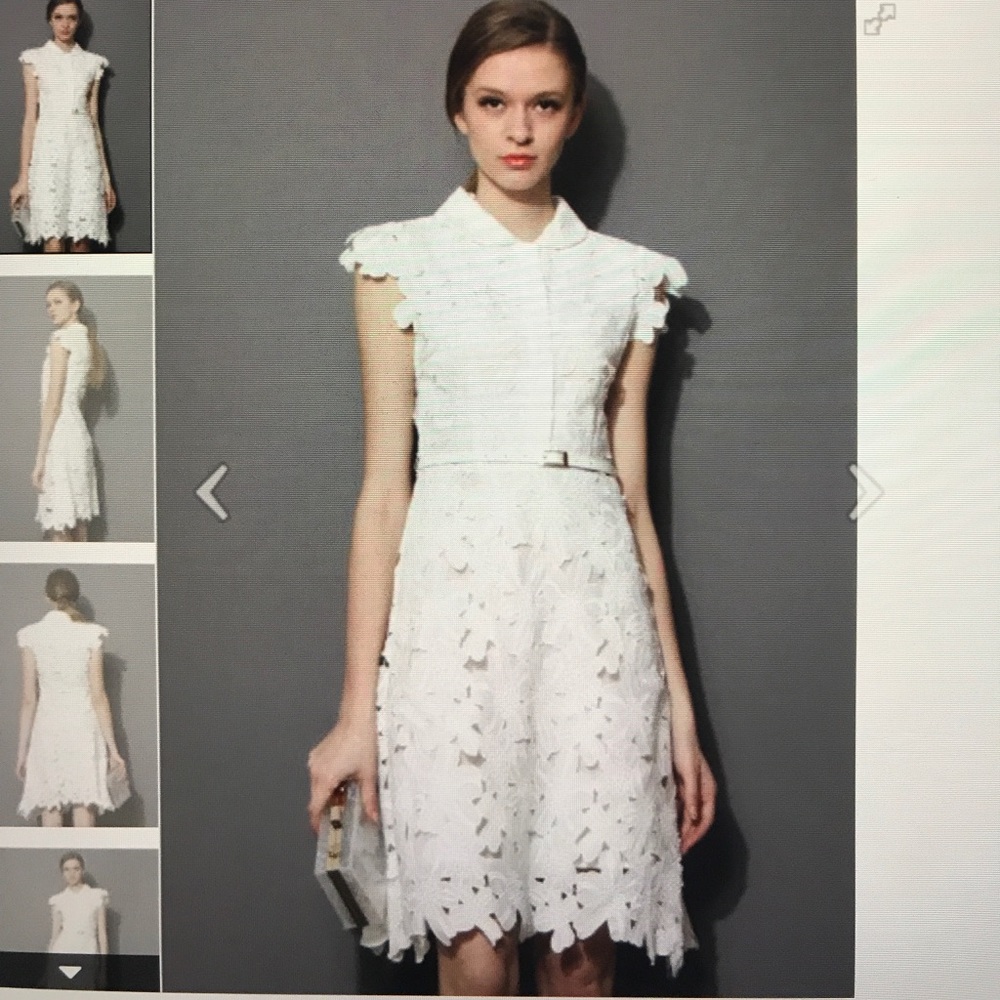Full flower cut out midi dress