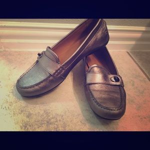 Coach pewter loafers