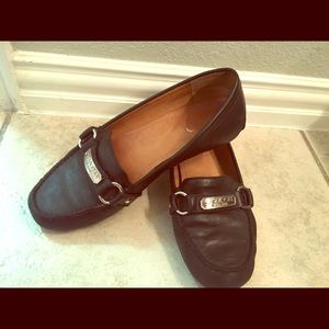 Coach black loafers
