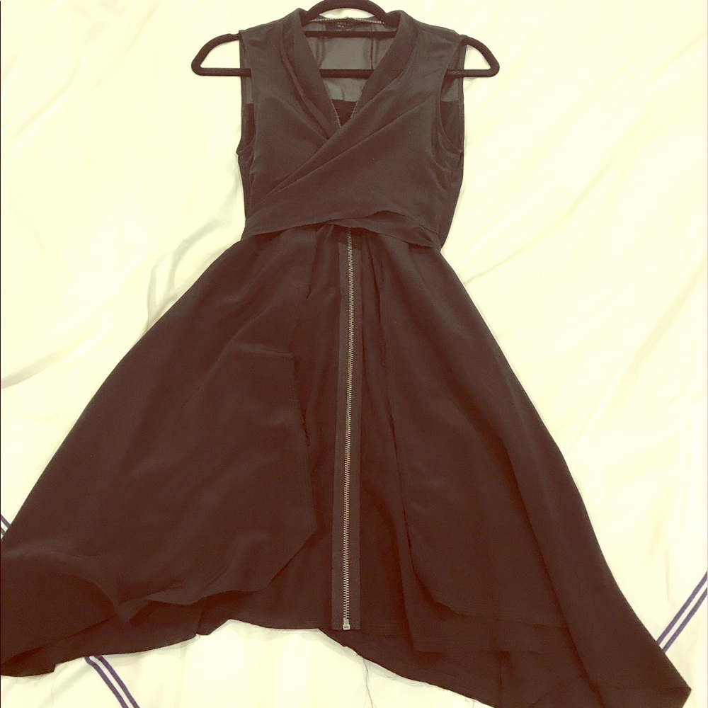 All saints asymmetric zip detail dress