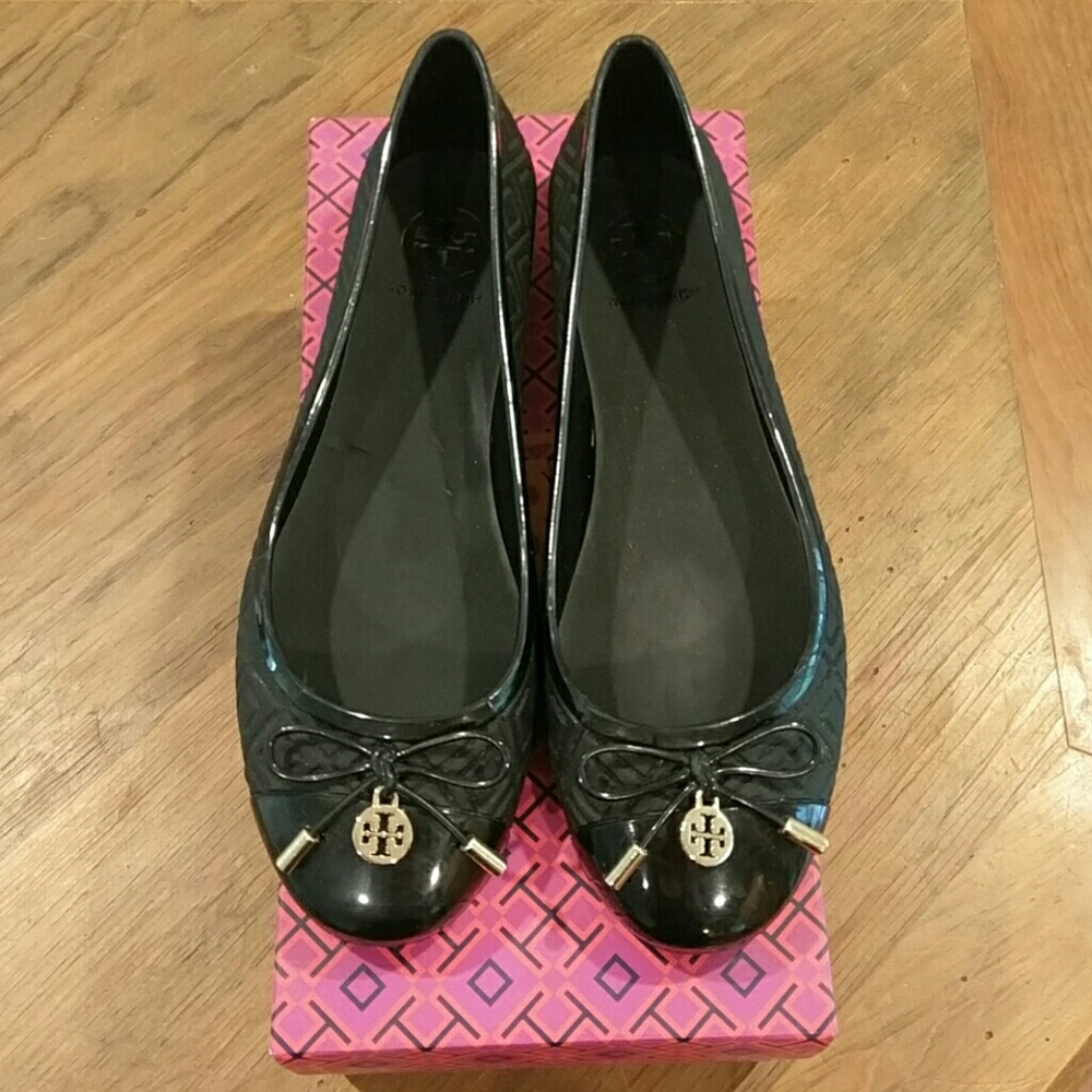 Tory Burch black jelly flats, 8