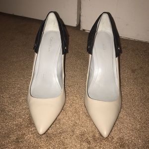 Calvin Klein Suede and Leather Pumps
