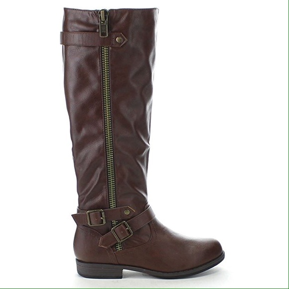 Brand New Bamboo knee high riding boots Brown sz 8 - Picture 4 of 4