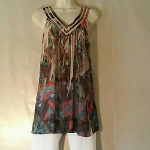 V-neck sleeveless top