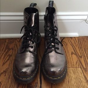 Doc Martens 8 Eyelet Pewter boots