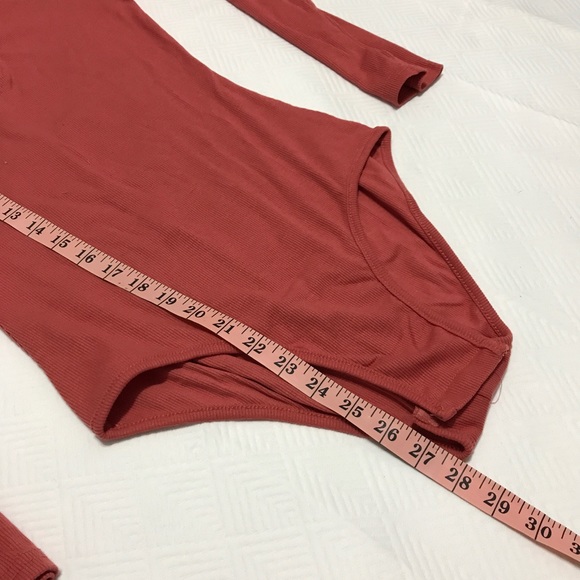 ribbed laceup choker bodysuit red - Picture 8 of 8