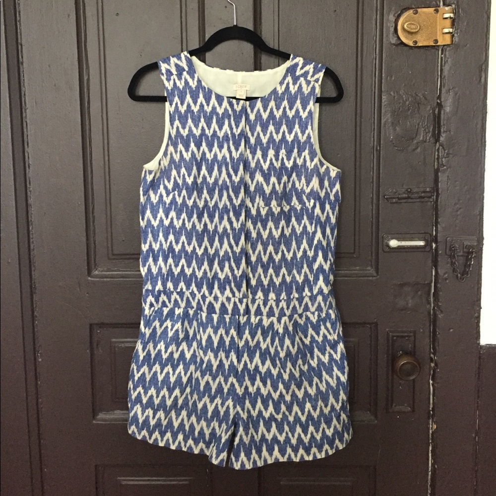 J. Crew printed button up romper