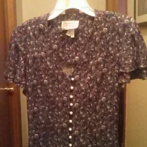 Long floral print dress