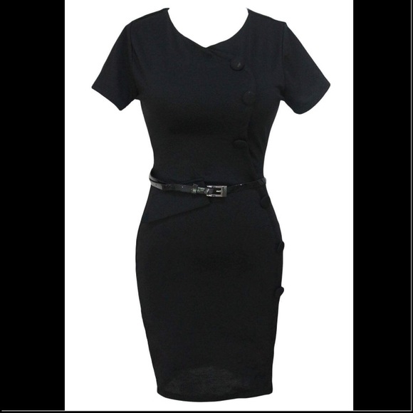 🔥LAST🔥Casual Belted Midi Dress - Picture 1 of 2