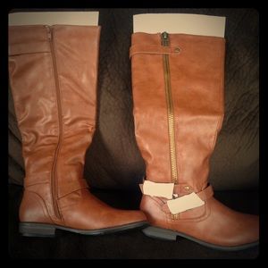 Brand New Bamboo Knee riding boots. Brown size 7