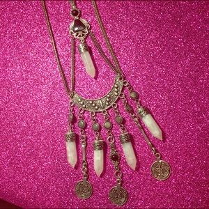 Long Crystal Boho Necklace