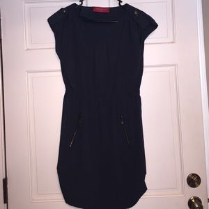 Dark grey knee length dress