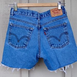 Vintage High Waisted Levi Denim Jean Shorts