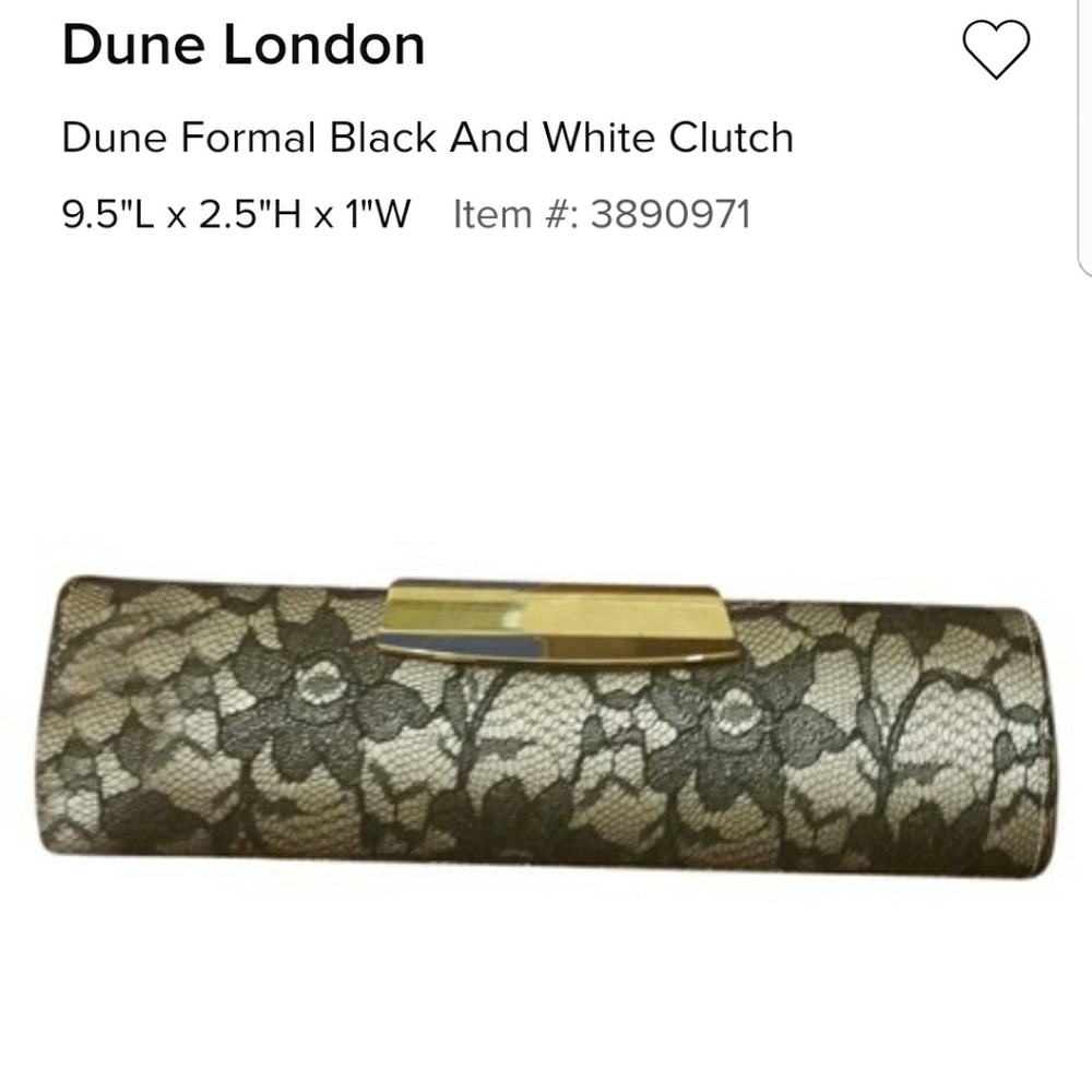 Black lace Dune clutch