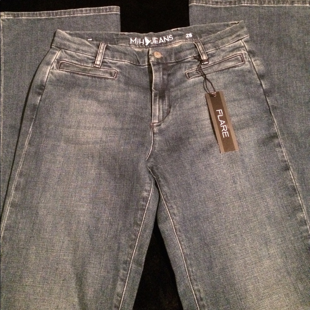 MiH jeans - Midrise Kick Flares - 28 x 34-1/2