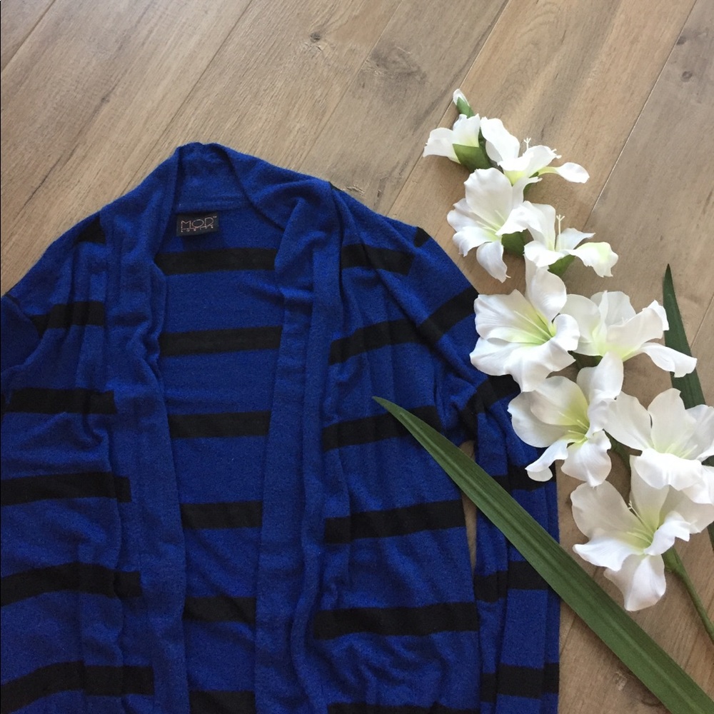 MOD Lusive dark blue and black striped cardigan