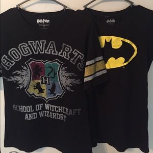 Harry Potter and Batman tees