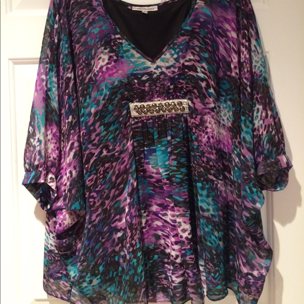 Jennifer Lopez Flowy Top