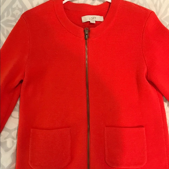 DONATED - The LOFT Orange Knitted Cardigan - Picture 6 of 6