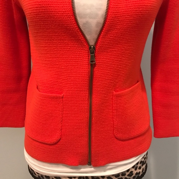 DONATED - The LOFT Orange Knitted Cardigan - Picture 3 of 6