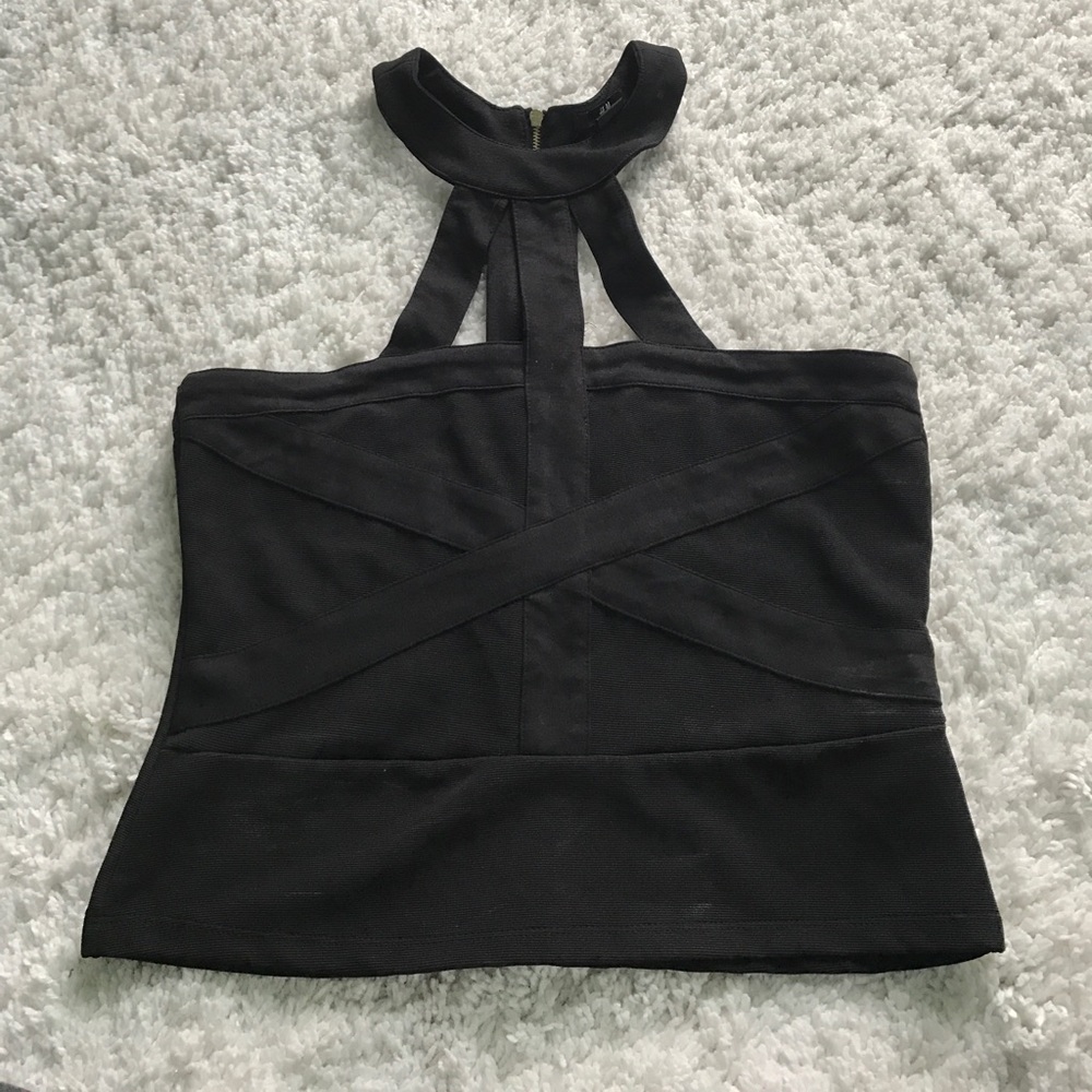 ✖️Black Strap Crop Top✖️