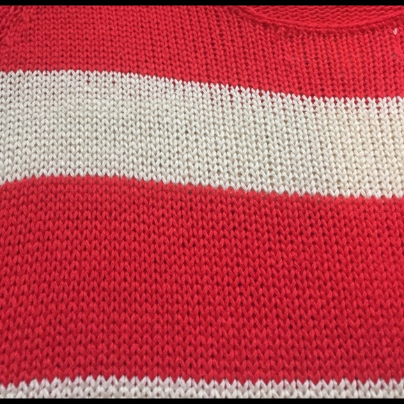 NWOT orange and white sweater. - Picture 3 of 4