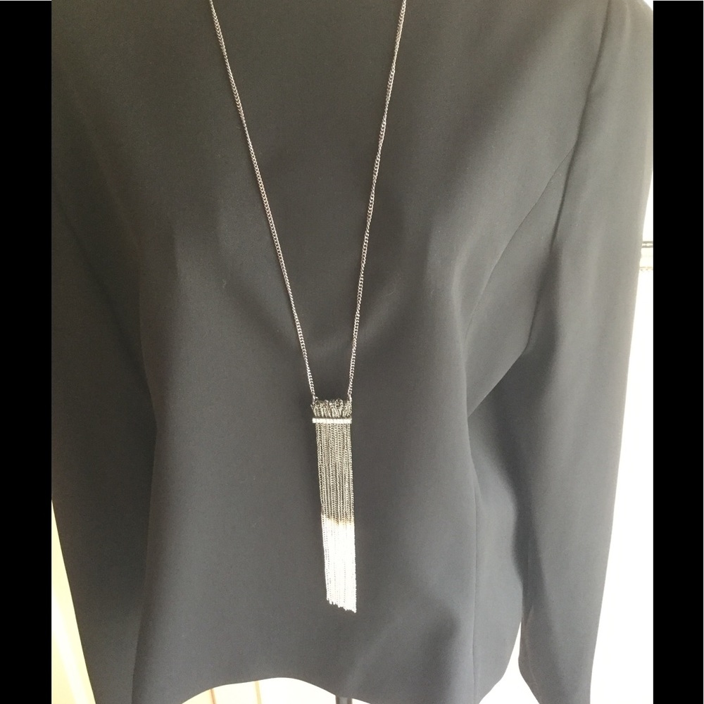 Ann Taylor Black/White Long Necklace