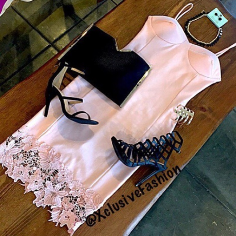 Light pink spaghetti strap dress