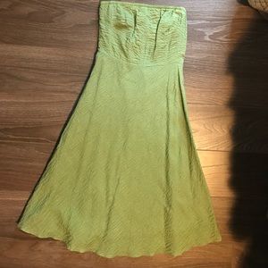 J. Crew Green Strapless dress Size Petite 0