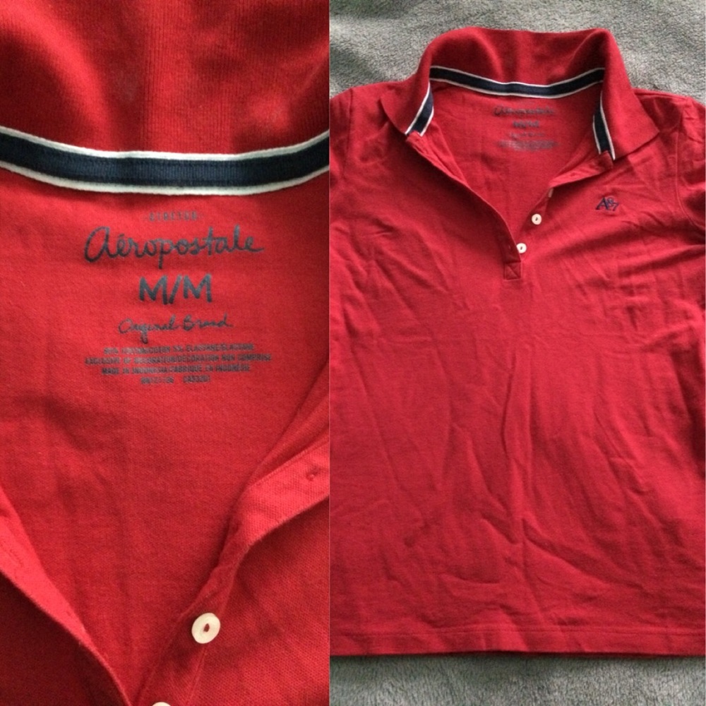 Polo red shirt, medium size.