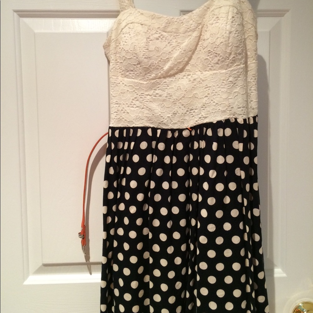 Lace and Polka Dot Dress