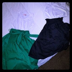 Sleeveless Green/White dress