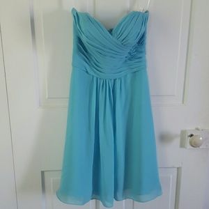 Turquoise Kanali K bridesmaid dress