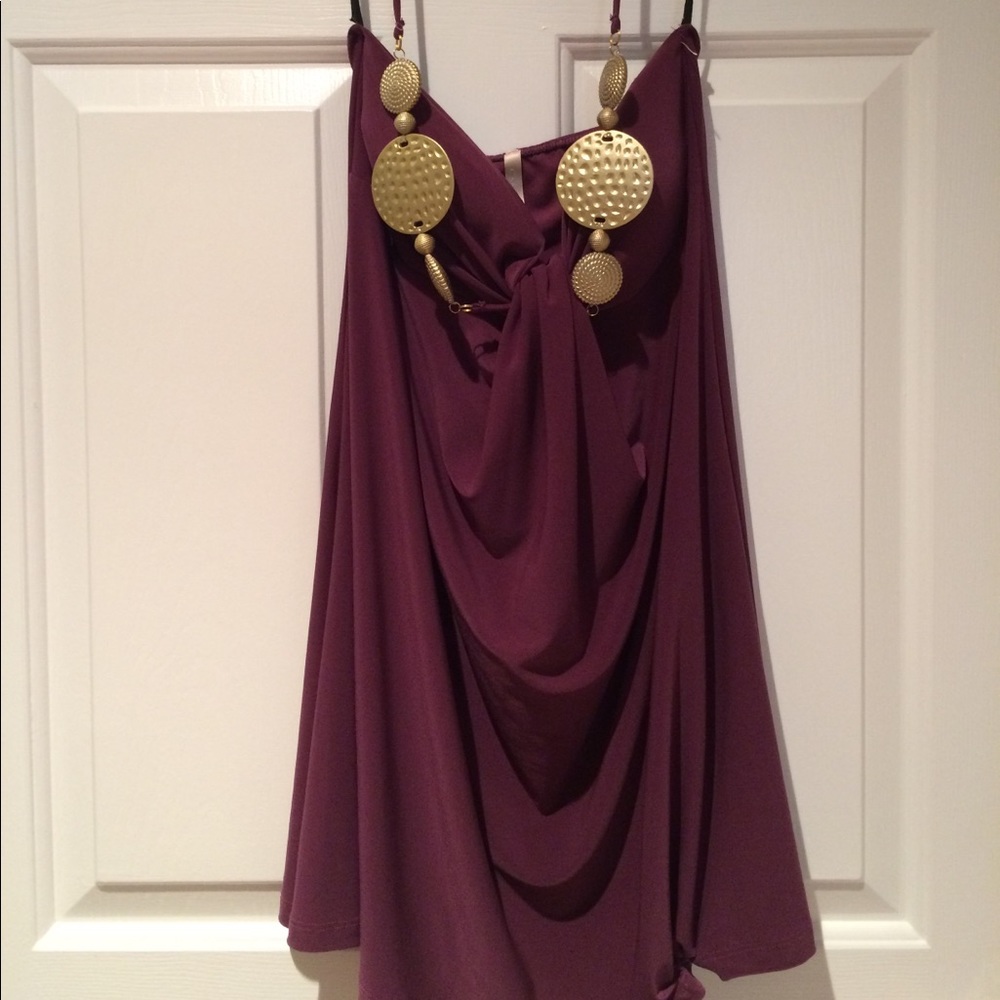 C Graffitti Purple Tube Top