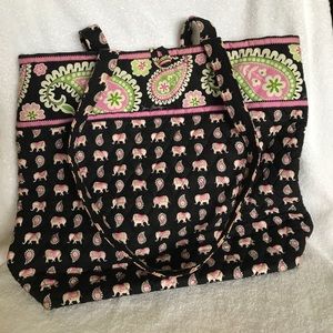 Vera Bradley medium 2 handled shoulder tote