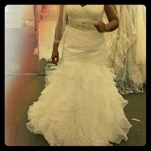 LIKE NEW Organza Mermaid gown