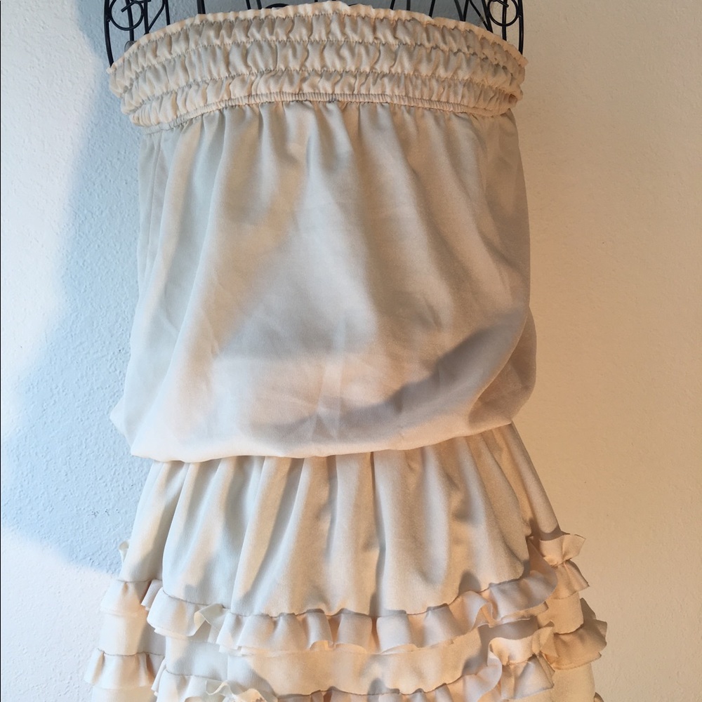 lrene's Story Chiffon Ruffle Bottom Blouse Size S