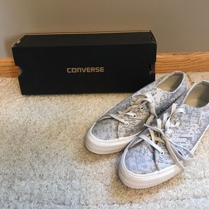 Grey/silver Converse