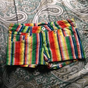 🌈Rainbow Denim Shorts✨