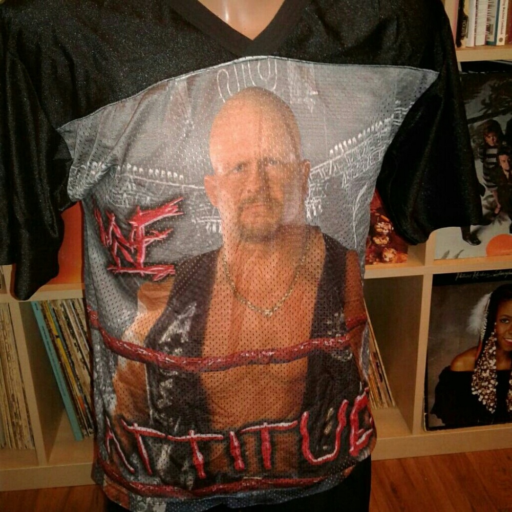 Very rare 90s Stone Cold Steve Austin jersey shirt