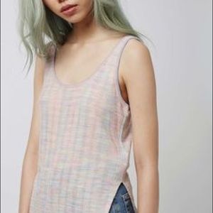 Topshop Space-Dye Pastel Tank